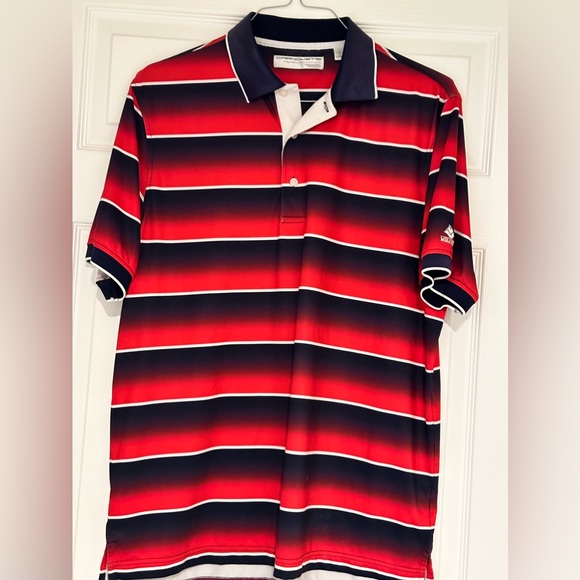 Men’s Red, White,and Blue Golf Shirt - Picture 1 of 7